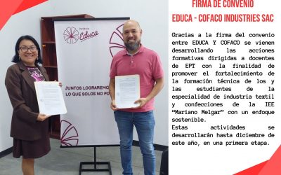 FIRMA DE CONVENIO EDUCA-COFACO INDUSTRIES SAC